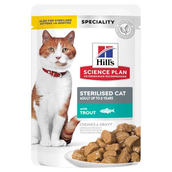 SP FELINE STERILISED TRUCHA 12 BOLSITAS X 85G
