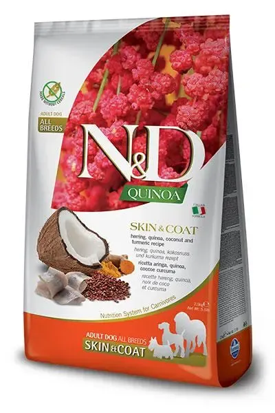 FARMINA ND DOG QUINOA SKIN COAT ARENQUE 7KG