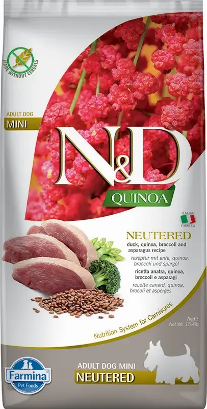 FARMINA ND DOG QUINOA NEUTERED PATO MINI 7KG