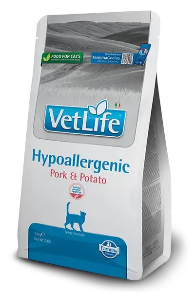 FARMINA VET LIFE CAT HYPOALLERGENIC CERDO ADULT 400GR