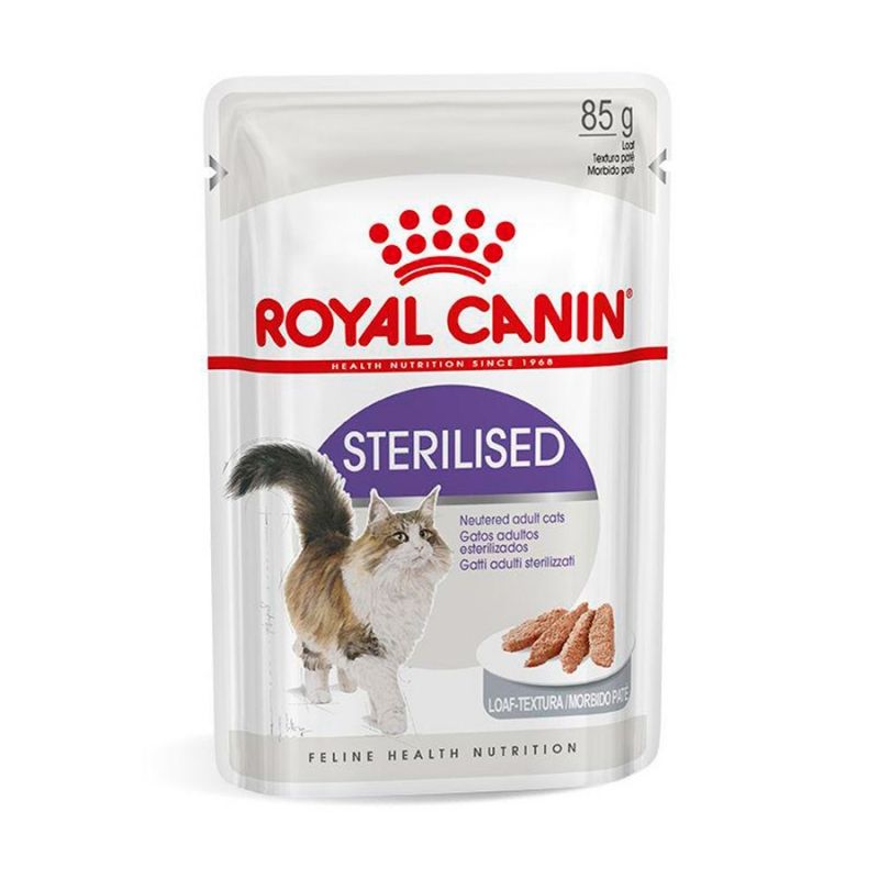 ROYAL CANIN FELINE STERILISED LOAF 12 BOLSITAS X 85G