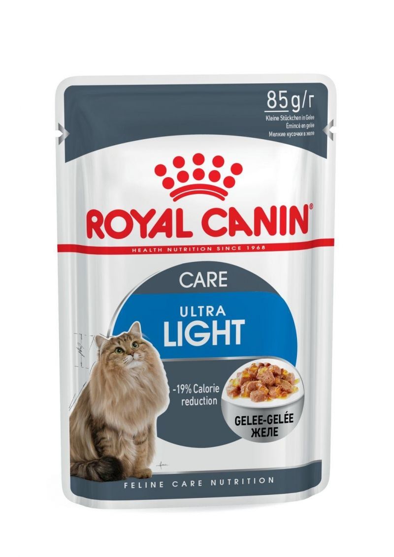 ROYAL CANIN FELINE ULTRA LIGHT JELLY 12 BOLSITAS X 85G