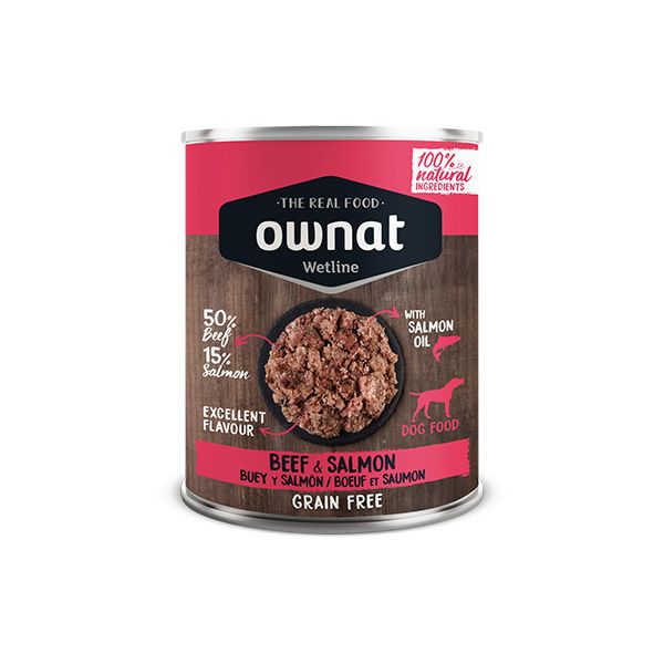 OWNAT PERRO WETLINE BEEF & SALMON 12 X 395G