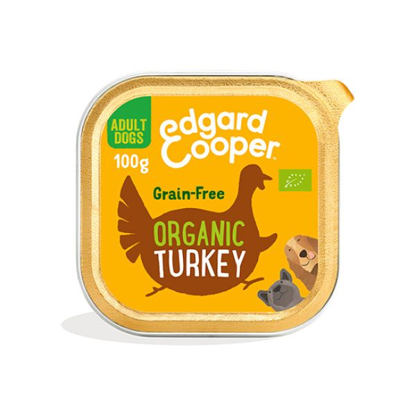 EDGARD & COOPER CANINE ADULT BIO ORGANIC PAVO TARRINA 17X100G EDGARD & COOPER CANINE ADULT BIO ORGANIC PAVO TARRINA 17X100G