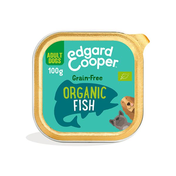EDGARD & COOPER CANINE ADULT BIO ORGANIC PESCADO TARRIN 17X100G