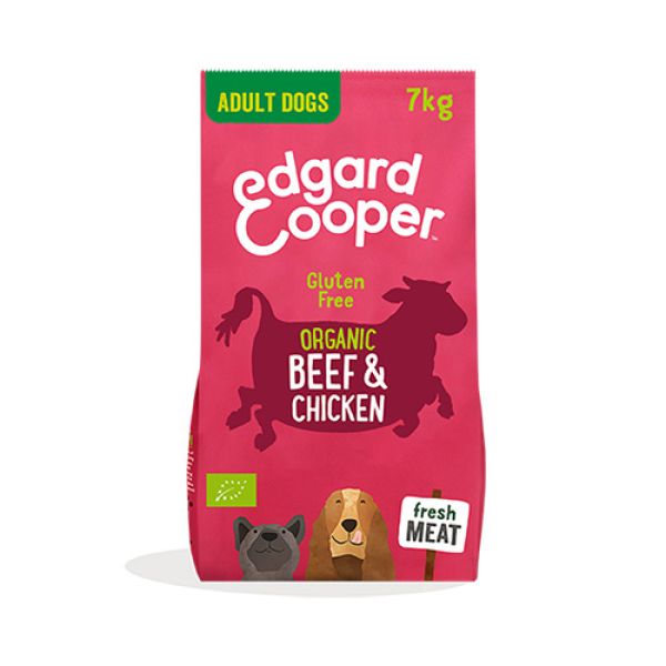 EDGARD & COOPER CANINE ADULT BIO ORGANIC TERNERA Y POLLO 7KG