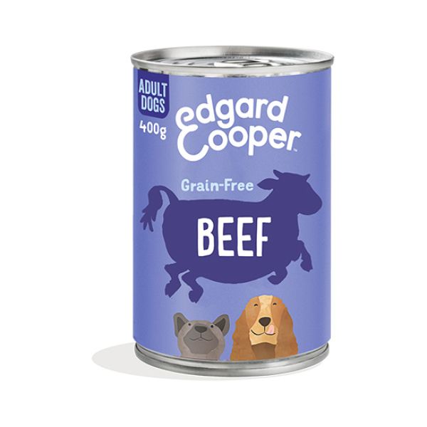 EDGARD & COOPER CANINE ADULT TERNERA LATA 6X400G