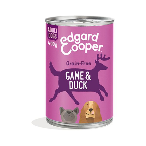 EDGARD & COOPER CANINE ADULT VENADO Y PATO LATA 6X400G