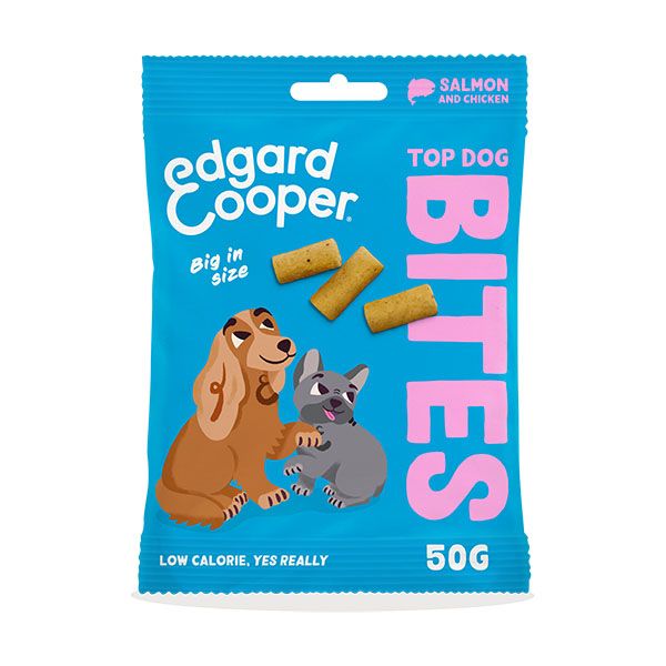 EDGARD & COOPER CANINE BITE/BOCADITO GRANDE SALMON 15X50G