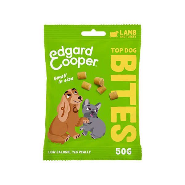 EDGARD & COOPER CANINE BITE/BOCADITO PEQUEÑO CORDERO 15X50G
