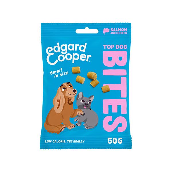 EDGARD & COOPER CANINE BITE/BOCADITO PEQUEÑO SALMON 15X50G