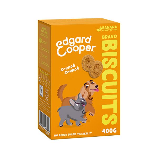 EDGARD & COOPER CANINE GALLETAS PLATANO 7X400G