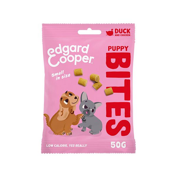 EDGARD & COOPER CANINE PUPPY BITE/BOCADITO PEQUEÑO PATO 15X50G