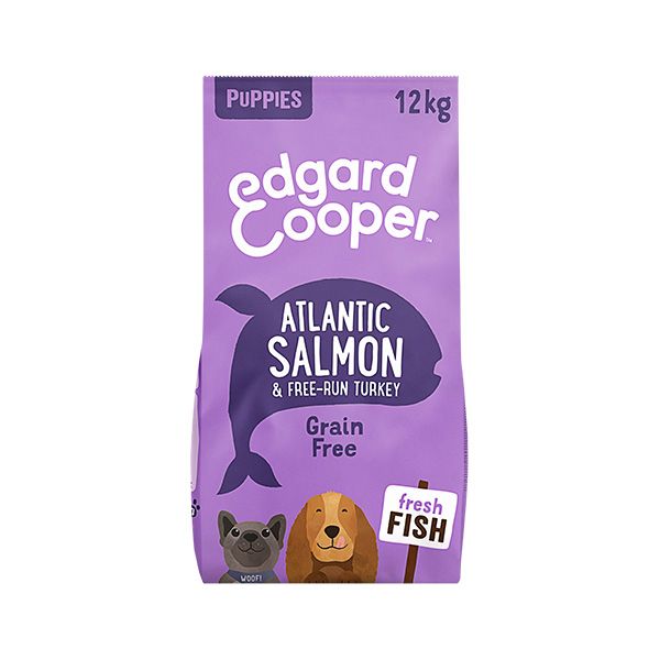EDGARD & COOPER CANINE PUPPY SALMON ATLANTICO Y PAVO 12KG