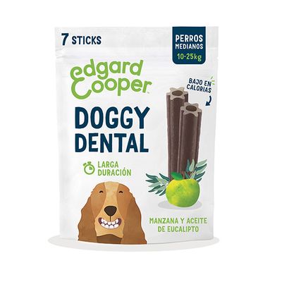 EDGARD & COOPER DOGGY DENTAL MANZANA/EUCALIPTO MEDIUM 8X160G