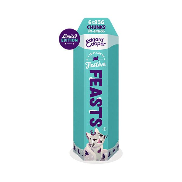 EDGARD & COOPER FELINE ADULT MULTIP TROCITOS NAVIDAD 8X6X85G