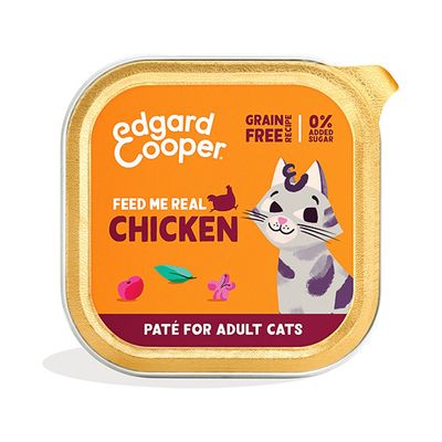 EDGARD & COOPER  FELINE ADULT PATE POLLO CORRAL TARRINA 16X85G