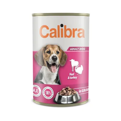 CALIBRA DOG PREMIUM TERNERA Y PAVO EN SALSA 12X1240G NDR