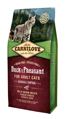 CARNILOVE FELINE POLLO PATO FAISAN HAIRBALL CONTROL 6KG