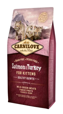 CARNILOVE FELINE KITTEN SALMON PAVO 6KG