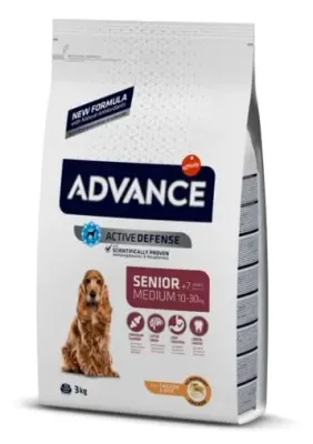 ADVANCE CANINE SENIOR MEDIUM POLLO ARROZ 3KG (NDR)
