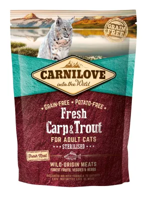 CARNILOVE FELINE ADULT STERILISED FRESH CARPA TRUCHA 2KG