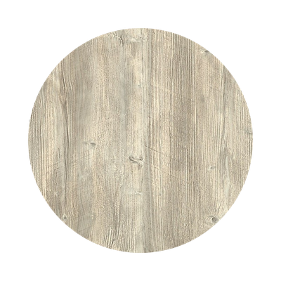 Tablero de mesa Werzalit Alemania, PONDEROSA BLANCO 178, 70 cms de diámetro*.