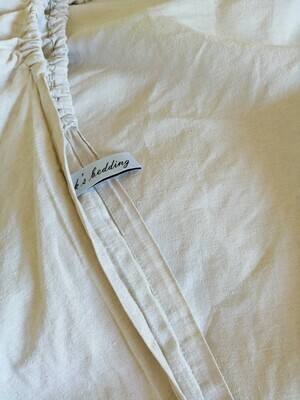 FITTED SHEET, 100% LINEN, STONE WASHED, NATURAL
