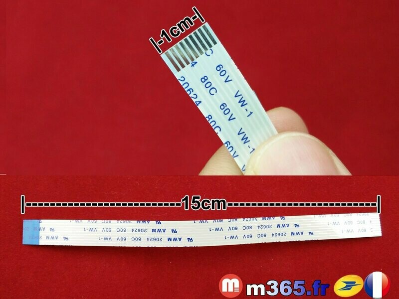 nappe 9 pins 15cm*1cm Connecteurs  en opposées face