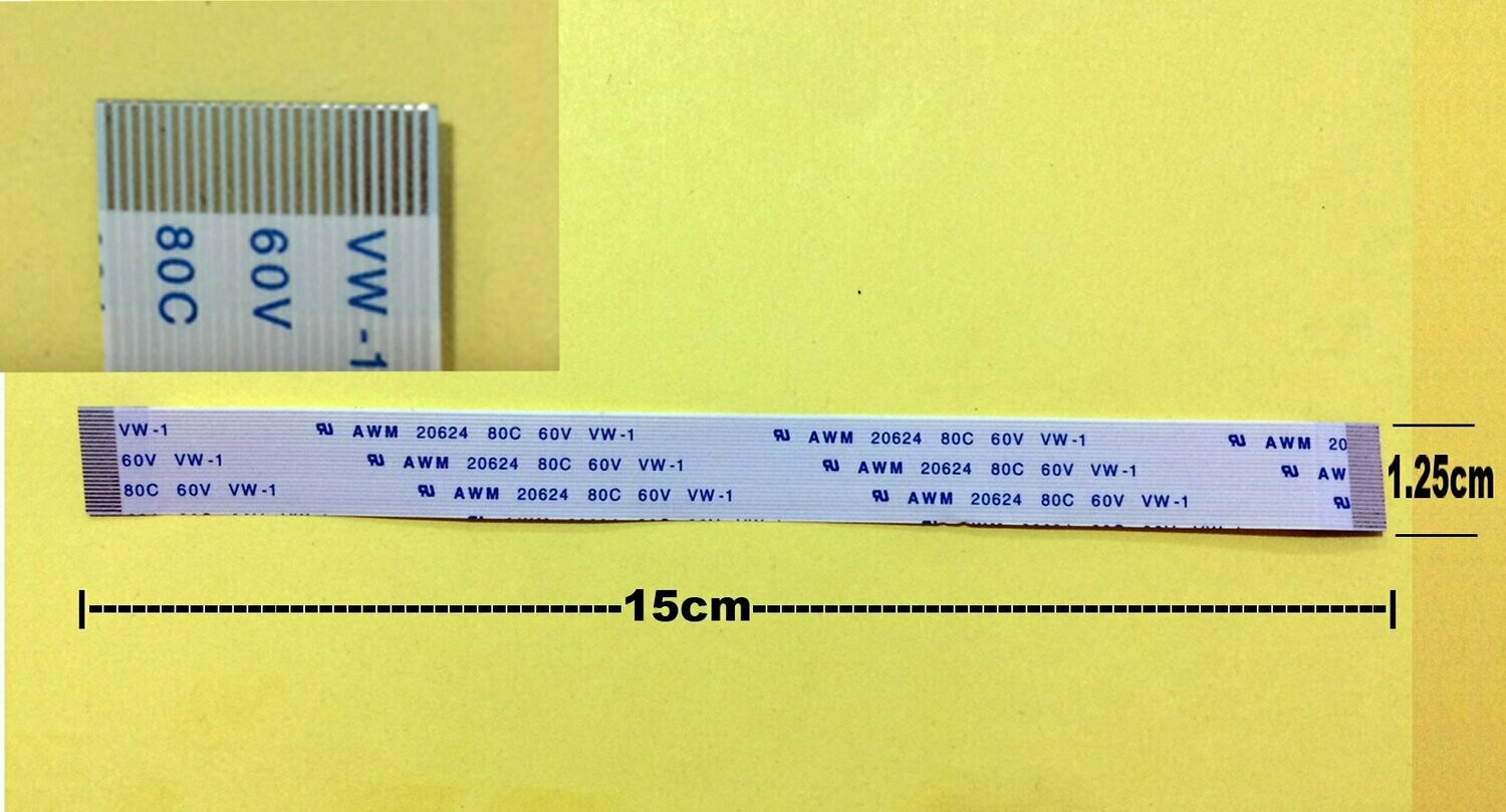 nappe 24 pins 15cm*1.25cm Connecteurs  en même face