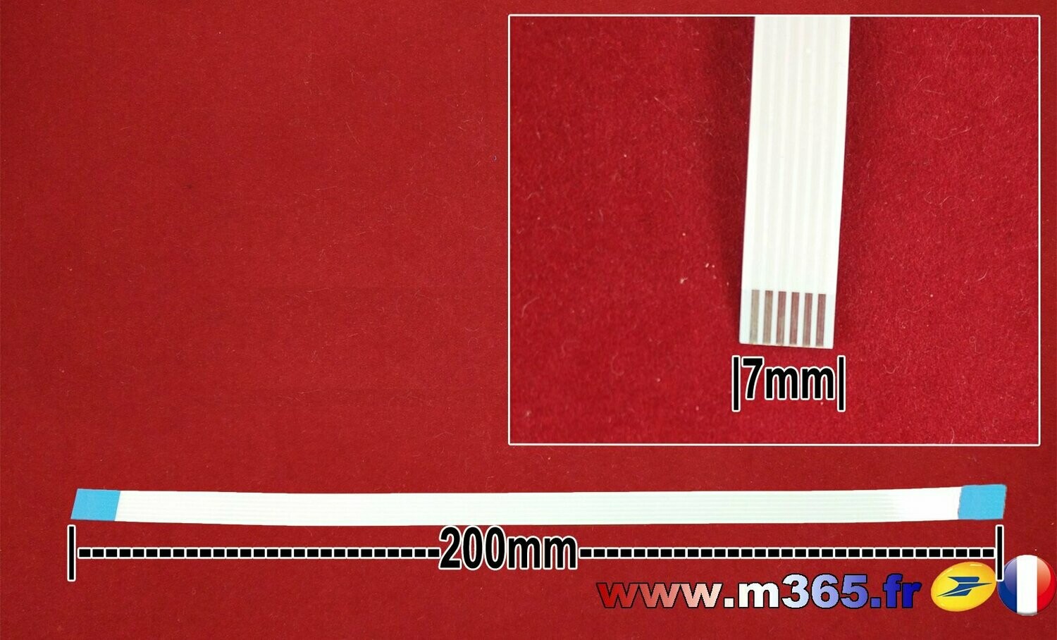 nappe 6 pins 20cm*0.7cm Connecteurs  en même face