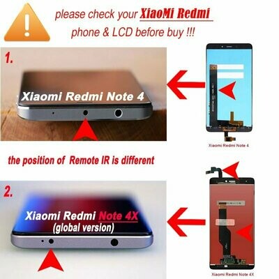 Redmi Note 4 ou note4X ECRAN VITRE TACTILE LCD COMPLET