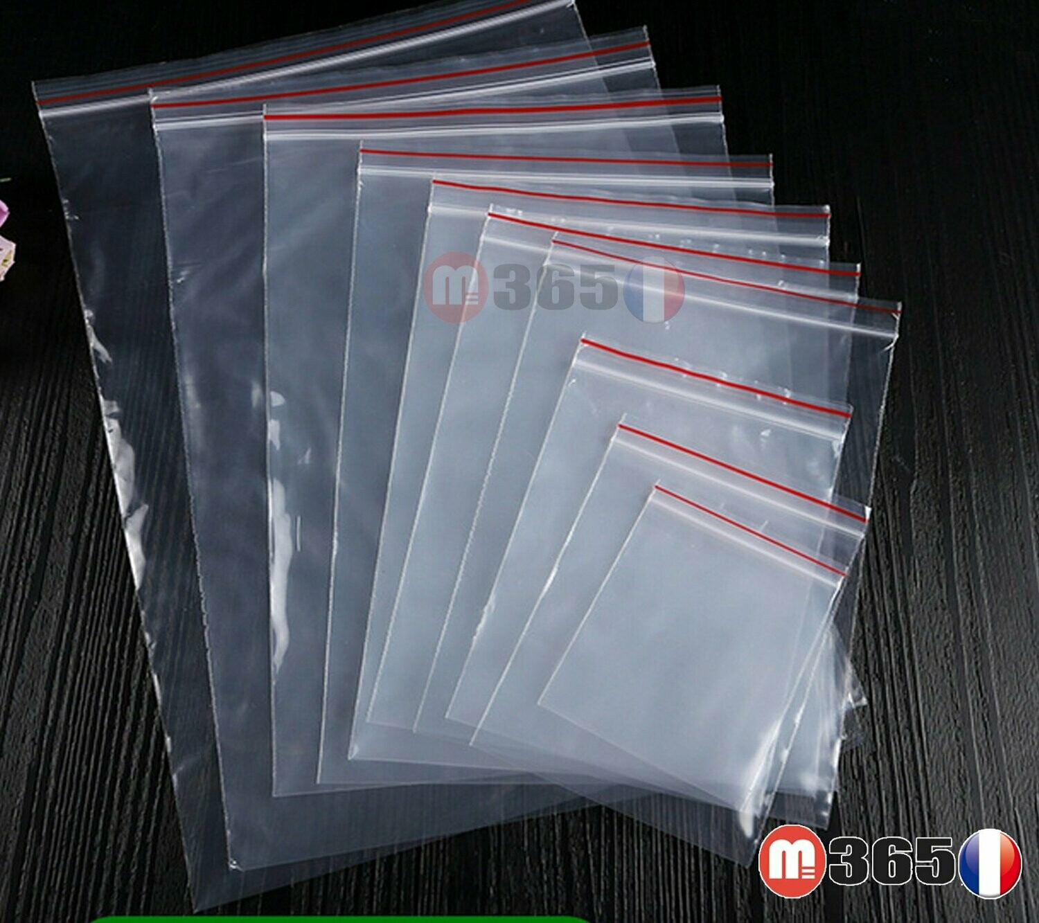 pochettes sacs plastique transparents qualité pro Lot 200 Sachets ZIP 40x60
