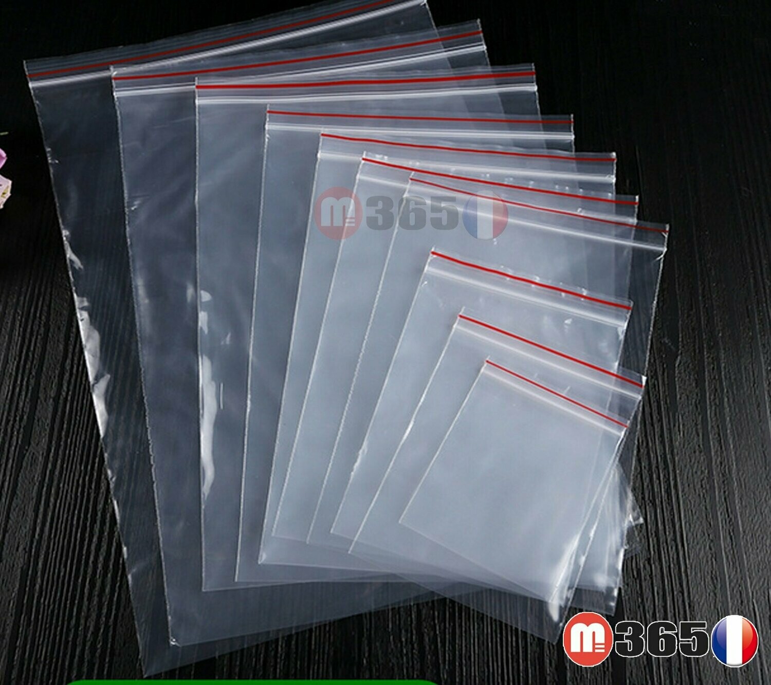 Lot De 500 Sachets Plastiques Zip Transparents 12x8 Cm - Fermeture Coulissante, épaisseur 0.04mm