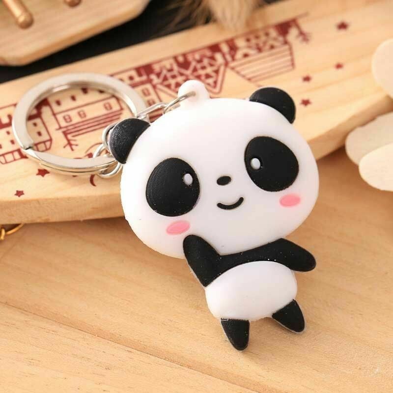 Mignon Panda Silicone porte-clés porte cles Cadeau Jolie
