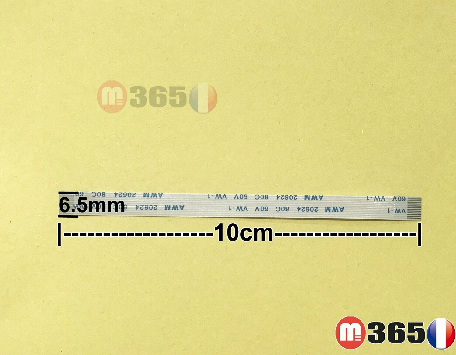 nappe 12 pins 10cm*0.65cm Connecteurs  en même face