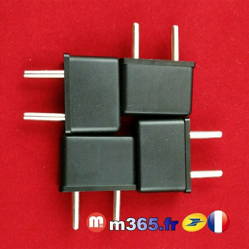 LOT de 4 Adaptateur Secteur Prise USA japan Chine vers EU Europe France
