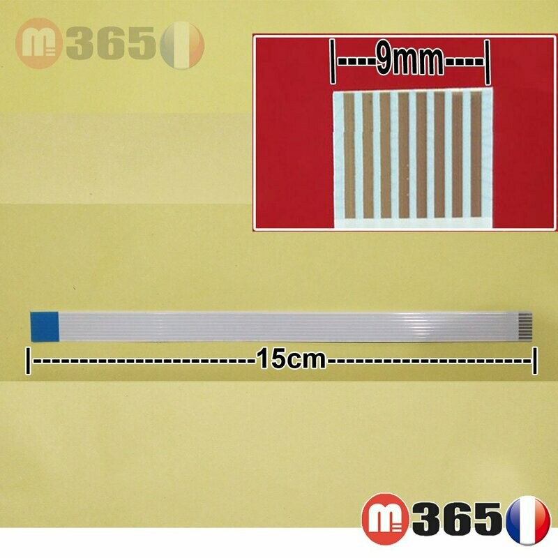 nappe 8 pins 15cm*0.9cm Connecteurs  en opposées face