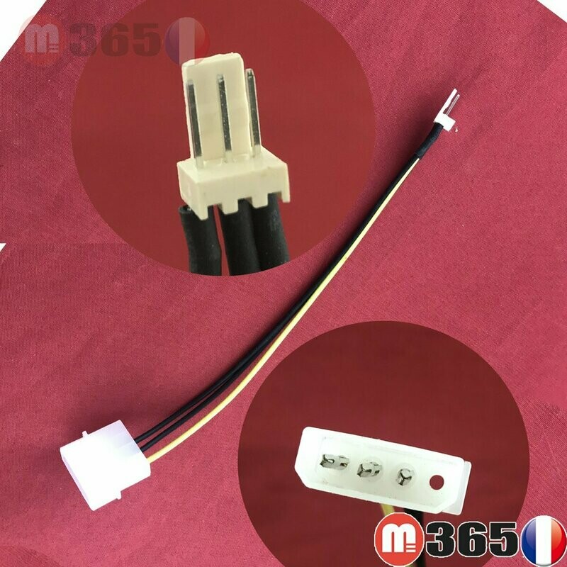 adaptateur Cable molex ide vers 3 pins Alimentation ventilateur carte mere