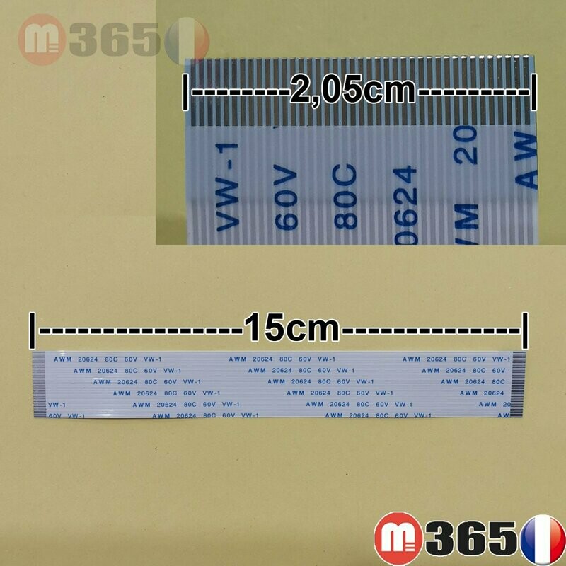 nappe 40 pins 15cm*2.05cm Connecteurs  en même face