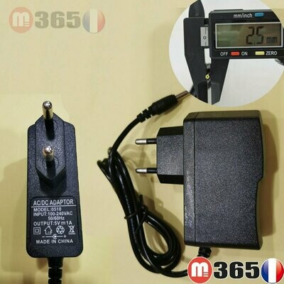 2.5mm * 0.7mm UE Plug Chargeur AC 100-240V À DC 5V 1A Adaptateur D'alimentation