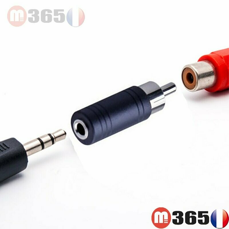 jack 3.5 mm RCA mâle vers 3,5 mm femelle adaptateur 3.5 rca à 3,5 Jack stéréo