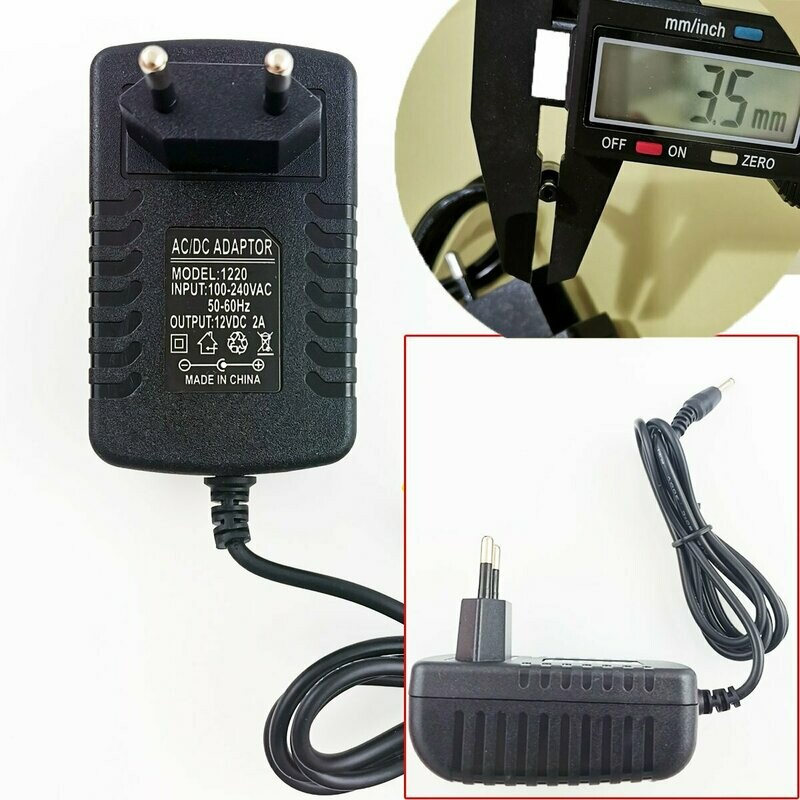 3.5mm * 1.35mm UE Plug Chargeur AC 100-240V À DC 12V 2A Adaptateur D'alimentation