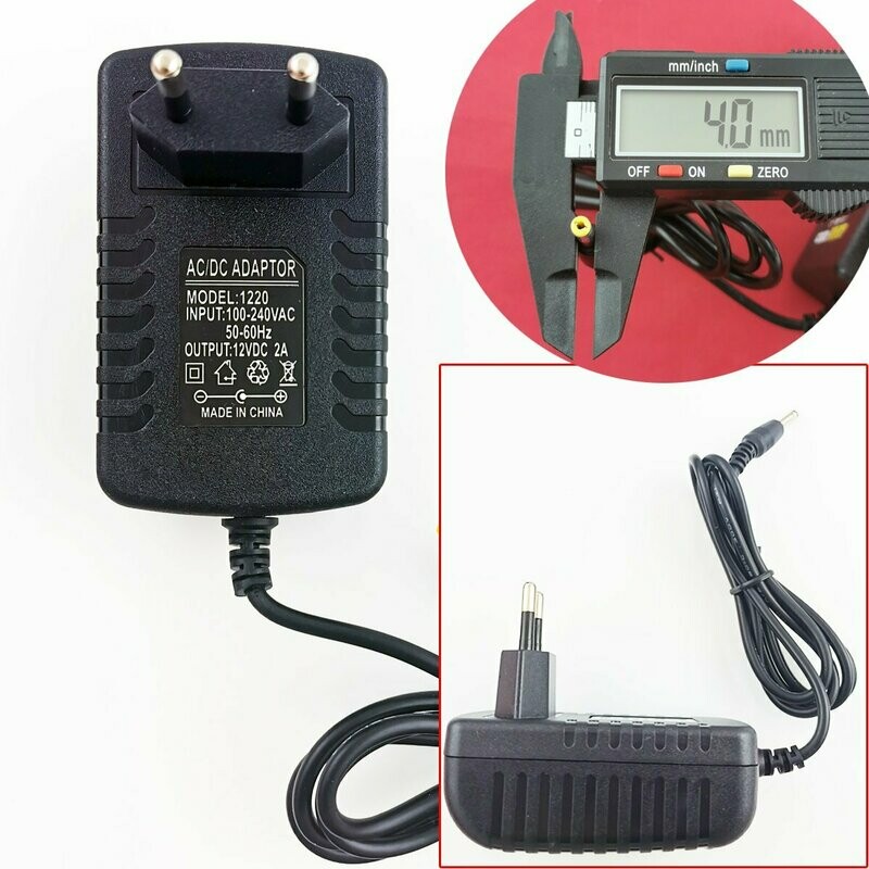 4.0mm*1.7mm UE Plug Chargeur AC 100-240V À DC 12V 2A Adaptateur D'alimentation