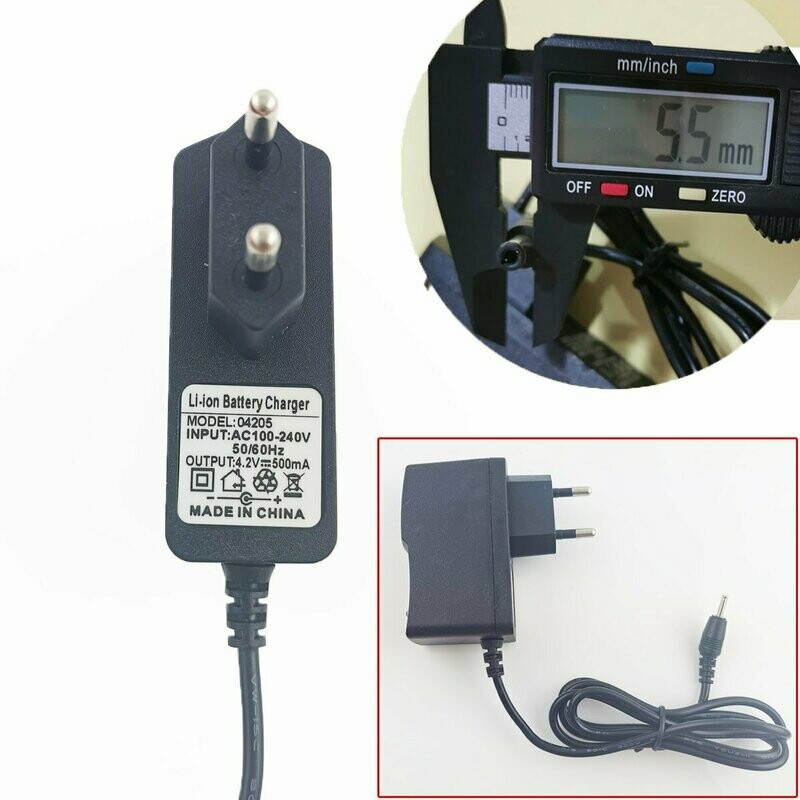 5.5mm * 2.5mm UE Plug Chargeur AC 100-240V À DC 4.2V 0.5A Adaptateur D'alimentation