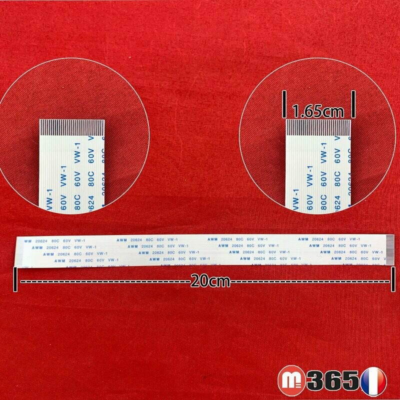 nappe 32 pins 20cm*1.65cm Connecteurs  en même face