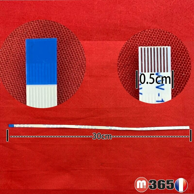 nappe 9 pins 30cm*0.5cm Connecteurs  en opposé face
