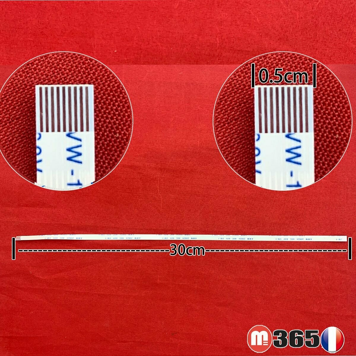 nappe 9 pins 30cm*0.5cm Connecteurs  en même face