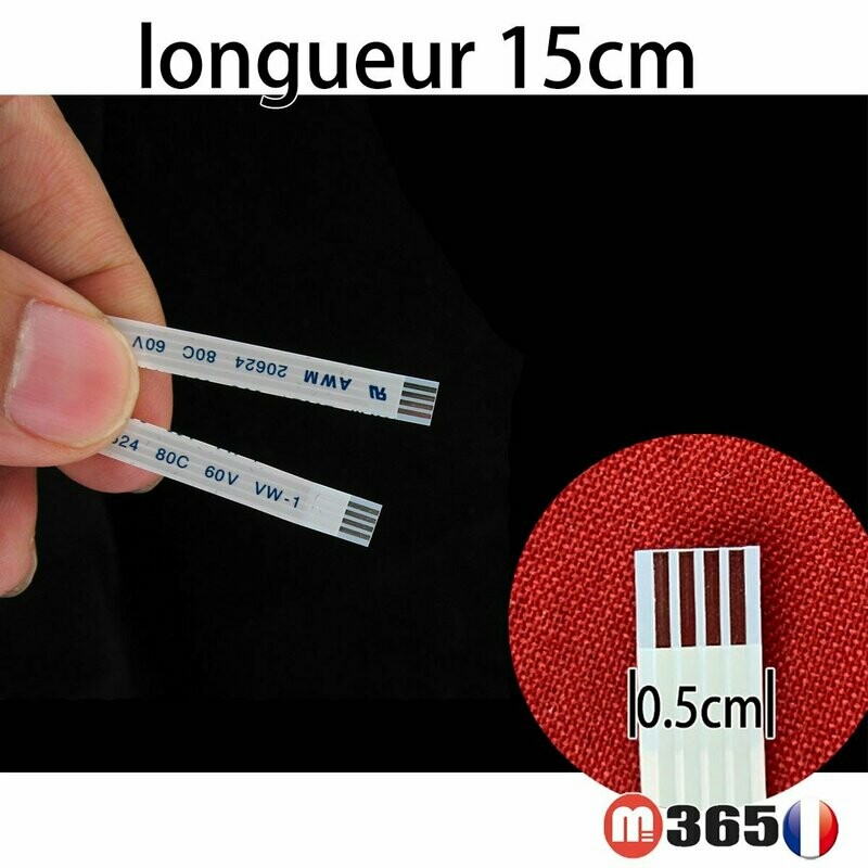 nappe 4 pins 15cm*0.5cm Connecteurs  en même face