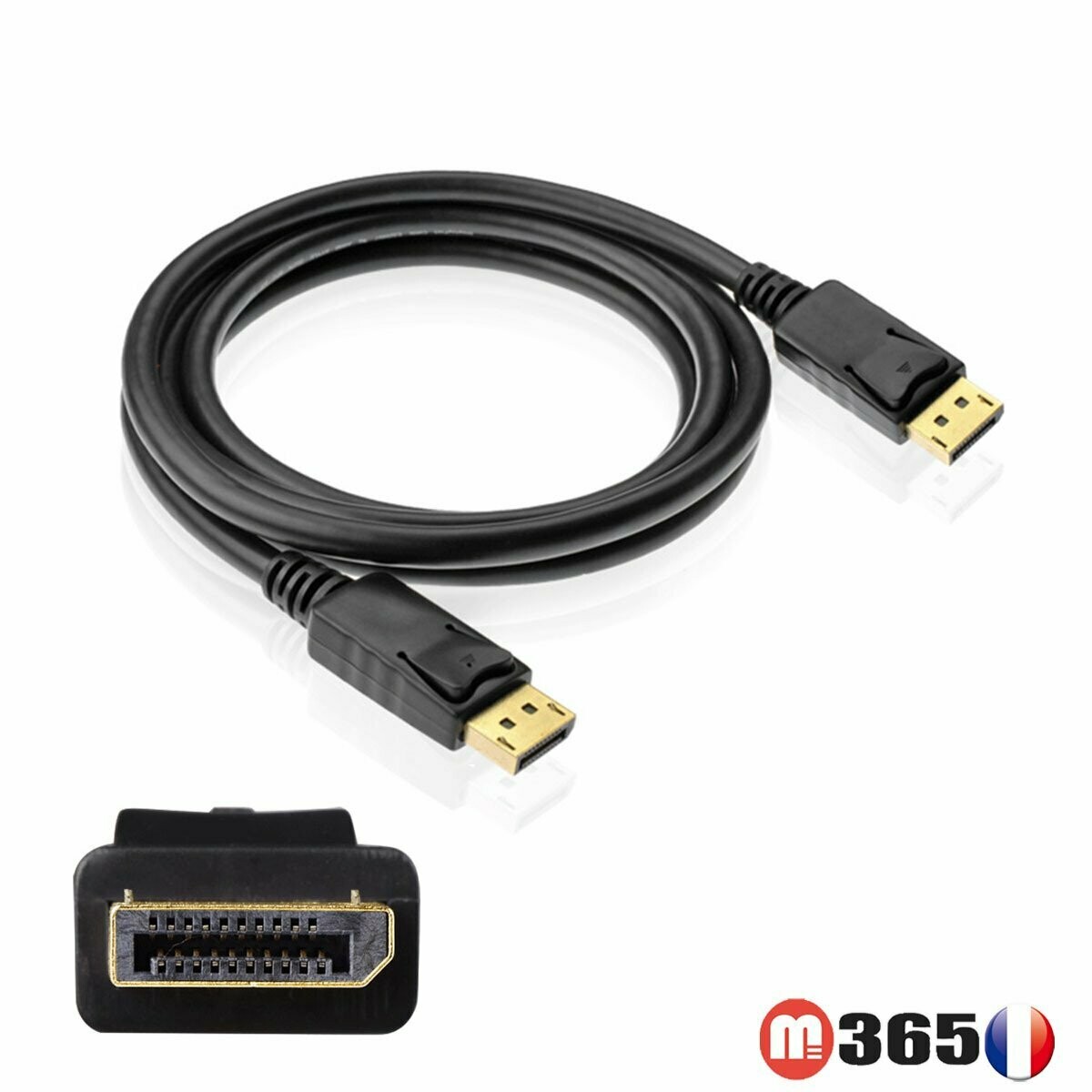 cable dp mâle vers de mâle cable vidéo displayport 1.5M